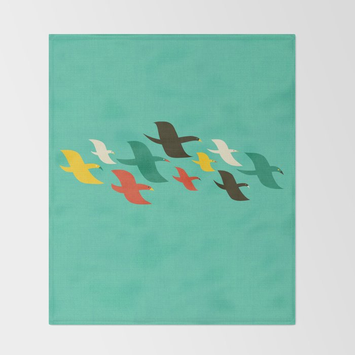 Birds are flying Throw Blanket Gallery Image 2