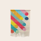 Retro Mid Century Beams | Bauhaus Geometric Pattern Wall Hanging Gallery Image 1