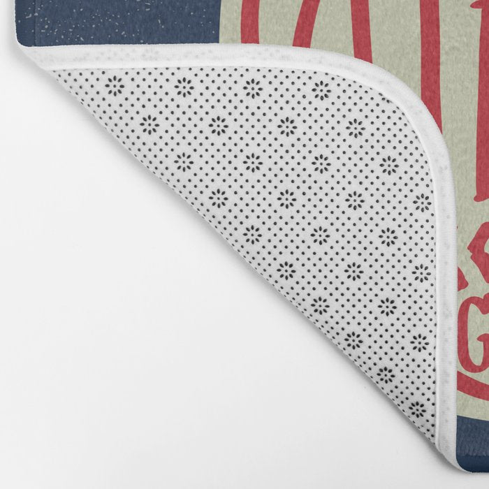 Atlanta Georgia Baseball - Hand Drawn, Script Typography Bath Mat Gallery Image 2