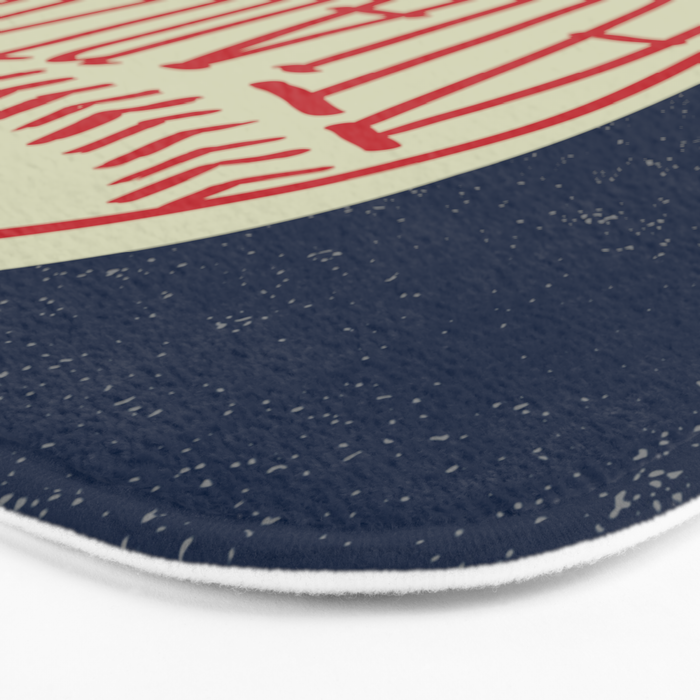 Atlanta Georgia Baseball - Hand Drawn, Script Typography Bath Mat Gallery Image 3