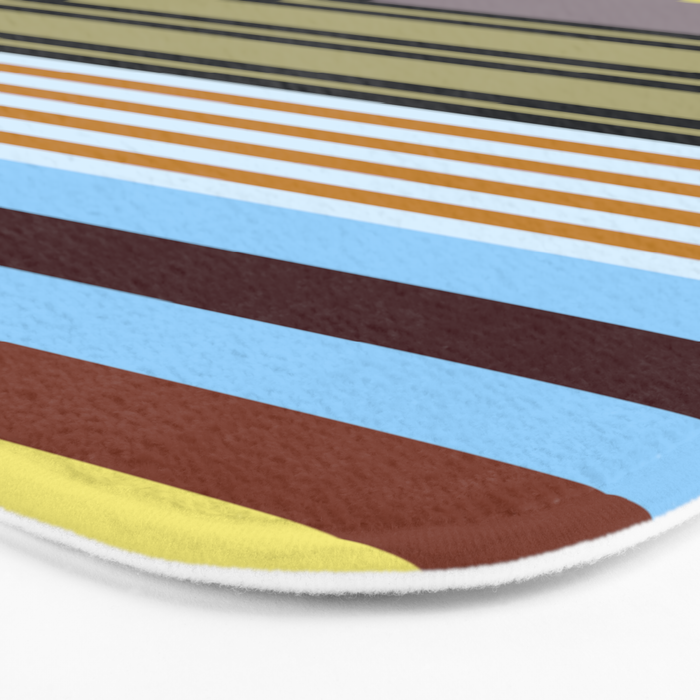 stripe pattern 04 Bath Mat Gallery Image 3