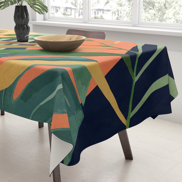 Abstract Art Tropical Leaves 117 Tablecloth Gallery Image 3