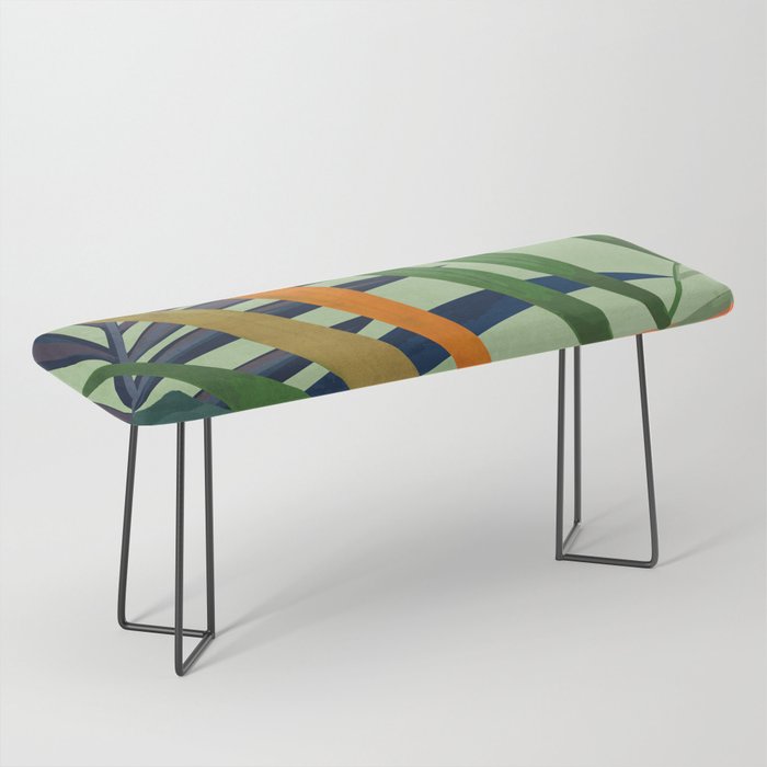 Abstract Art Tropical Leaves 117 Bench Gallery Image 1