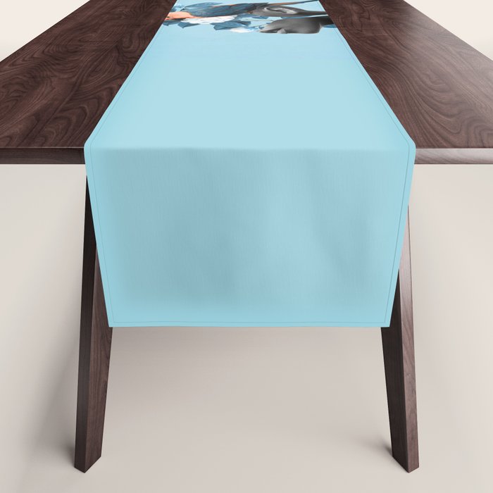 Girl with parrot Table Runner Gallery Image 1