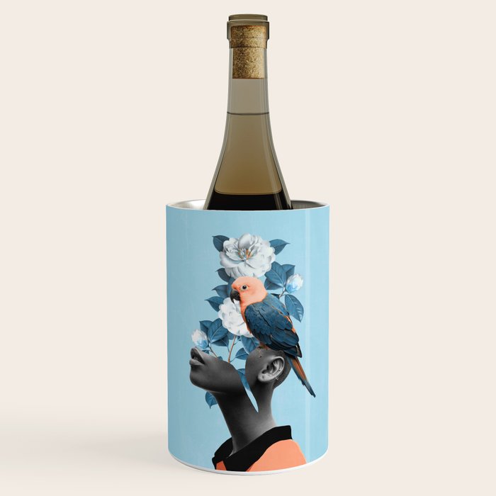 Girl with parrot Wine Chiller Gallery Image 1