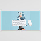Girl with parrot Desk Mat Gallery Image 1