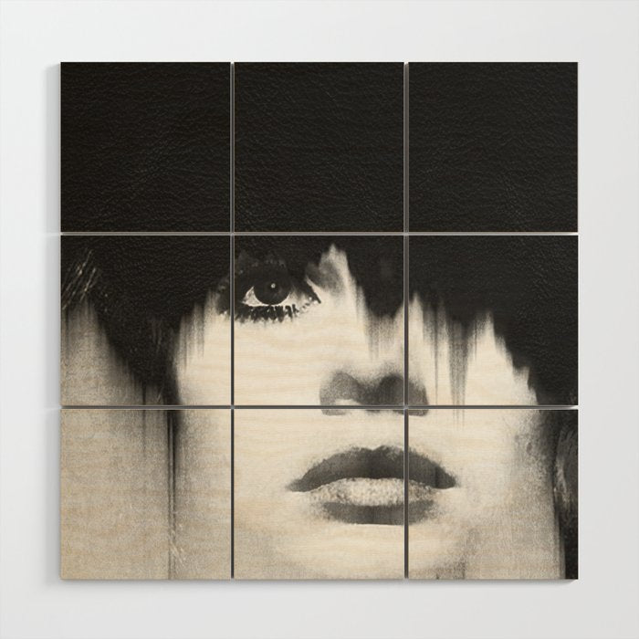 WOMEN (PORTRAIT) BLACK AND WHITE Wood Wall Art Gallery Image 1