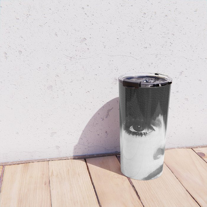 WOMEN (PORTRAIT) BLACK AND WHITE Travel Mug Gallery Image 4