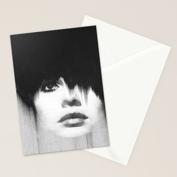 WOMEN (PORTRAIT) BLACK AND WHITE Stationery Card Gallery Image 2