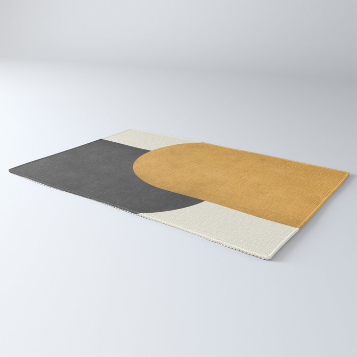 Halfmoon Colorblock - Gold Charcoal Rug Gallery Image 3