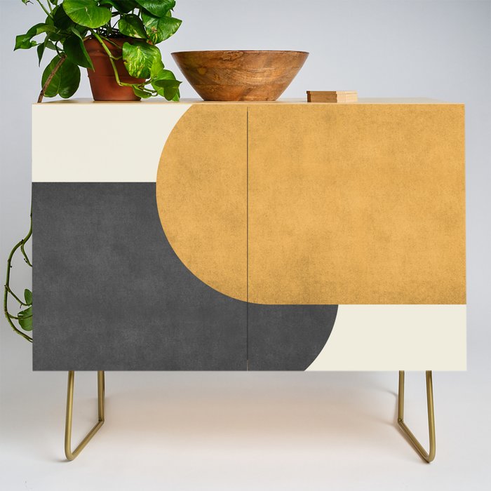 Halfmoon Colorblock - Gold Charcoal Credenza Gallery Image 1