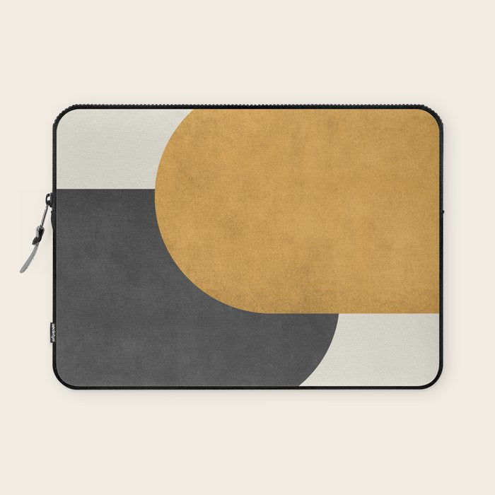 Halfmoon Colorblock - Gold Charcoal Laptop Sleeve Gallery Image 1