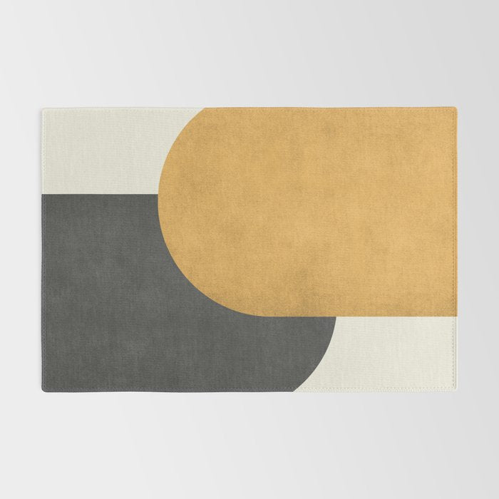 Halfmoon Colorblock - Gold Charcoal Rug Gallery Image 2