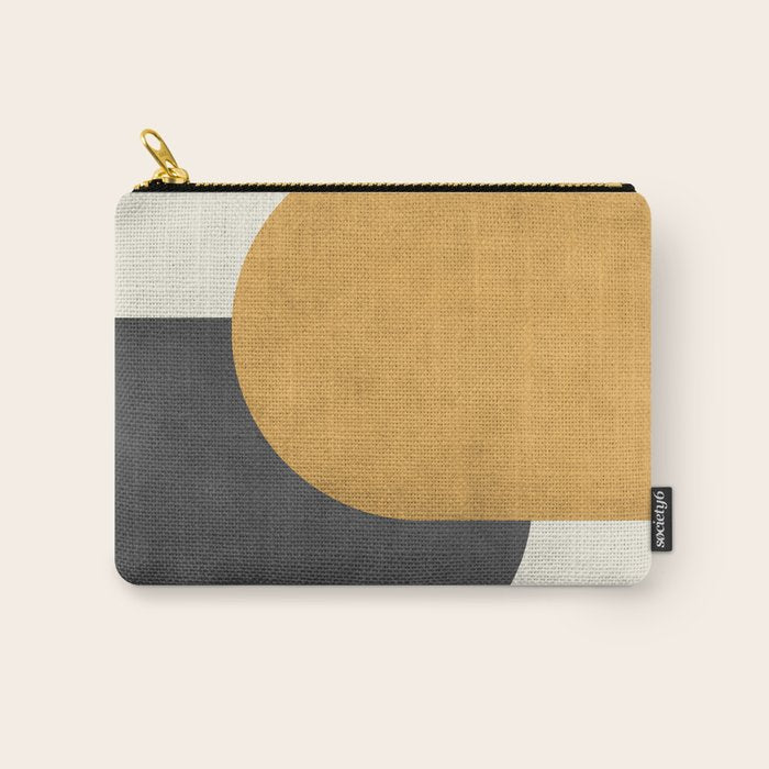 Halfmoon Colorblock - Gold Charcoal Carry All Pouch Gallery Image 1