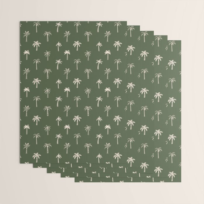Vintage tropical palm tree beach pattern Wrapping Paper Gallery Image 3
