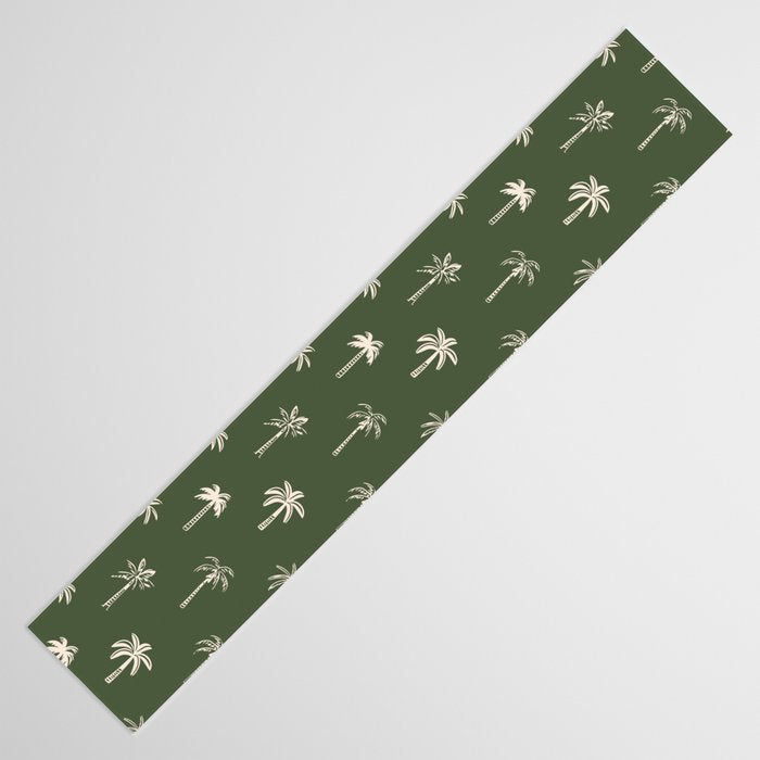 Vintage tropical palm tree beach pattern Table Runner Gallery Image 3