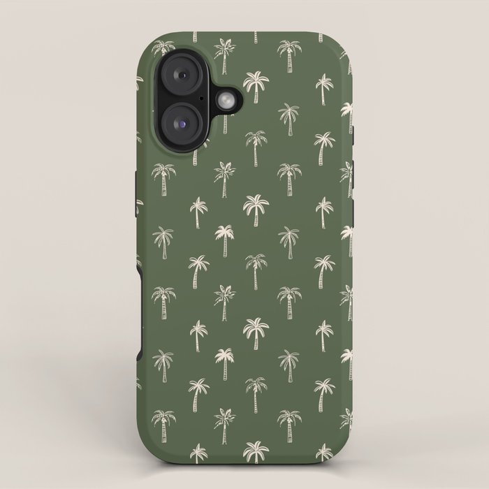 Vintage tropical palm tree beach pattern iPhone Case Gallery Image 1