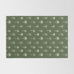 Vintage tropical palm tree beach pattern Rug Gallery Image 2