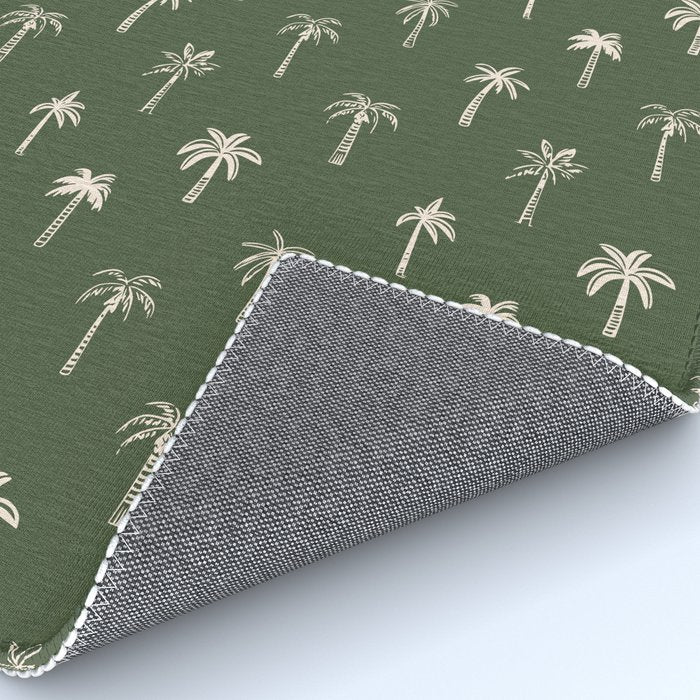 Vintage tropical palm tree beach pattern Rug Gallery Image 4