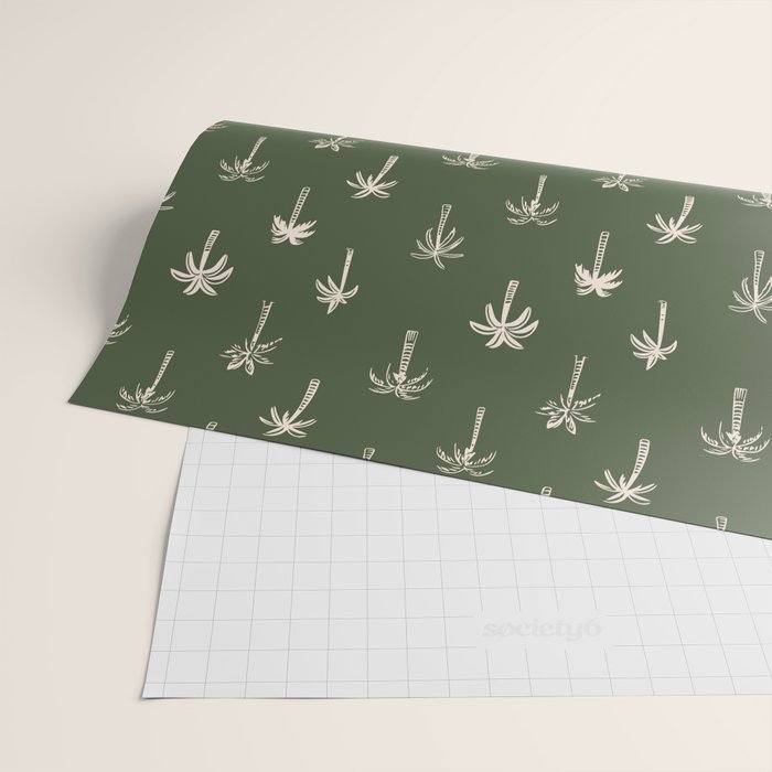 Vintage tropical palm tree beach pattern Wrapping Paper Gallery Image 2