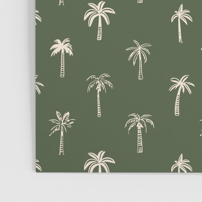 Vintage tropical palm tree beach pattern Poster Gallery Image 3