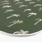 Vintage tropical palm tree beach pattern Bath Mat Gallery Image 3