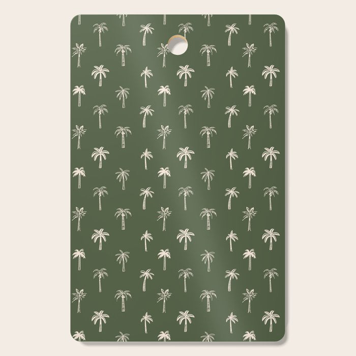 Vintage tropical palm tree beach pattern Cutting Board Gallery Image 1