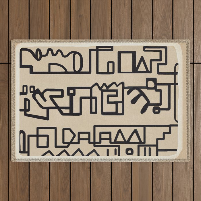Abstract Line Movement 09 Outdoor Rug Gallery Image 1