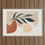 Minimal Abstract Art Plant 9 Outdoor Rug Gallery Image 1