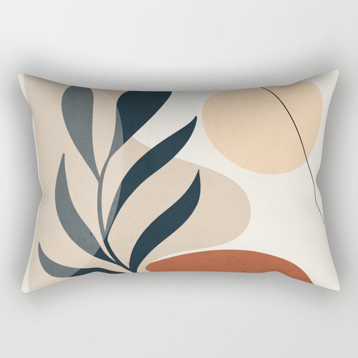 Minimal Abstract Art Plant 9 Rectangular Pillow Gallery Image 2