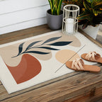 Minimal Abstract Art Plant 9 Outdoor Rug Gallery Image 2