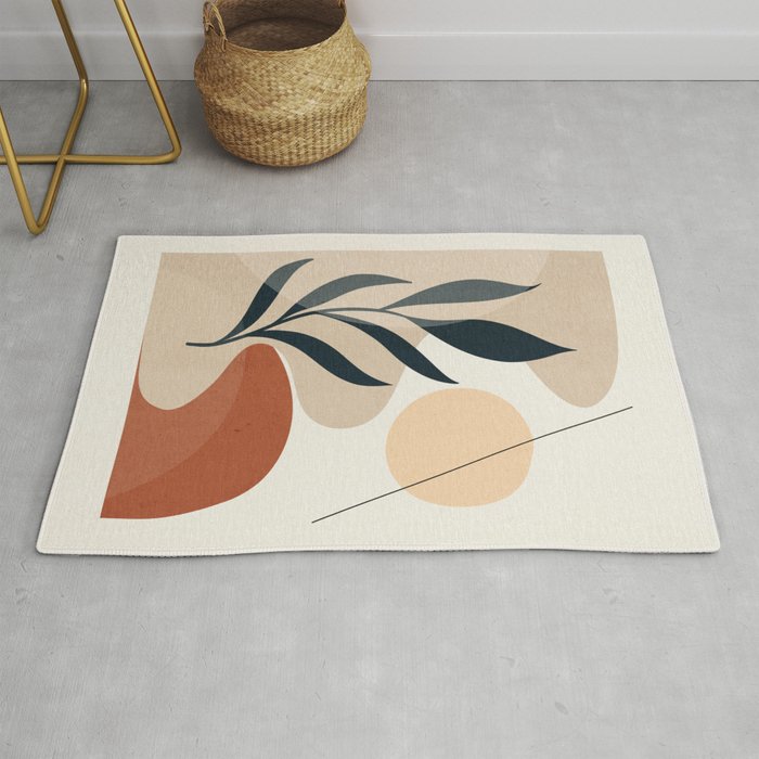 Minimal Abstract Art Plant 9 Rug Gallery Image 1