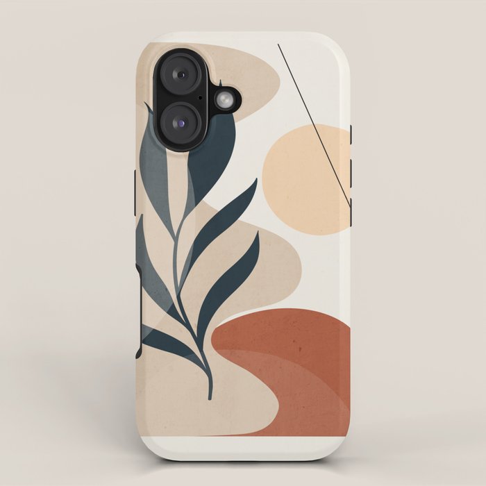 Minimal Abstract Art Plant 9 iPhone Case Gallery Image 1