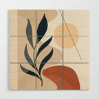 Minimal Abstract Art Plant 9 Wood Wall Art Gallery Image 1