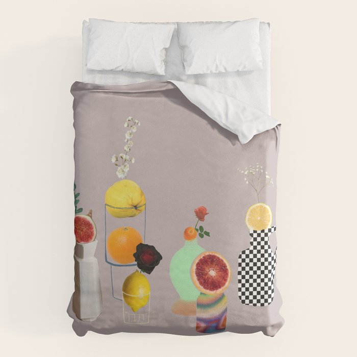 Still Life // Fruits & Flowers Duvet Cover Gallery Image 1
