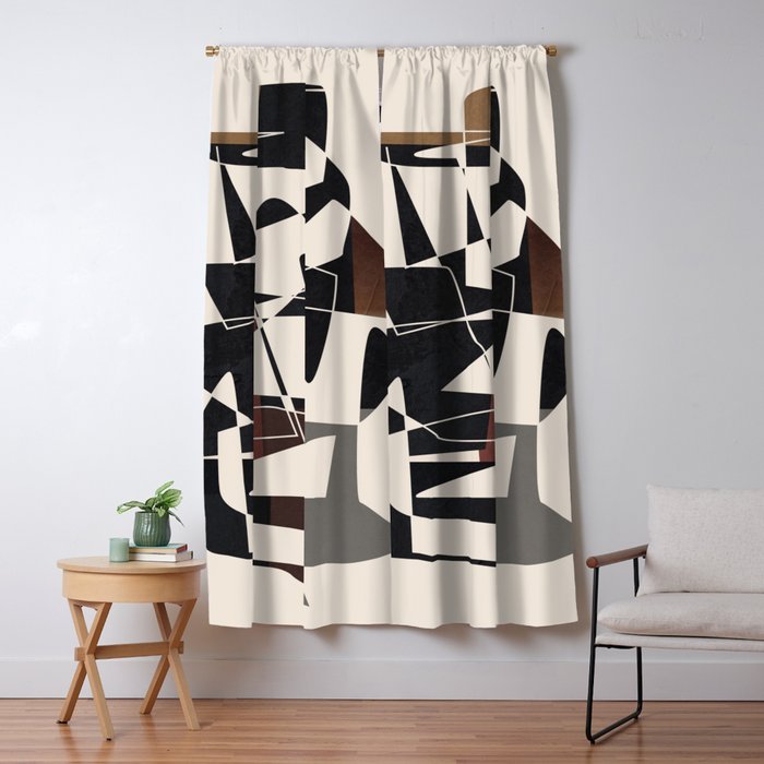 Modern Abstract Shapes 104 Window Curtain Gallery Image 1