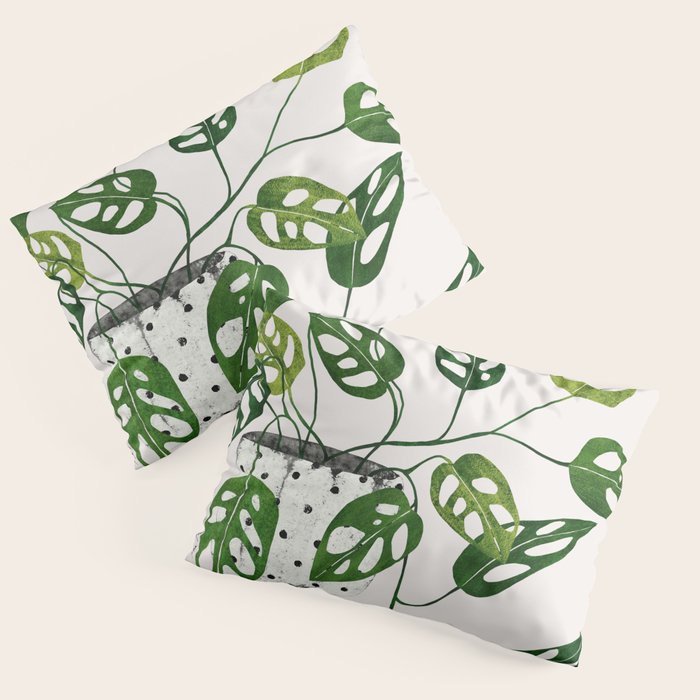 Monstera obliqua interior plant Pillow Sham Gallery Image 1