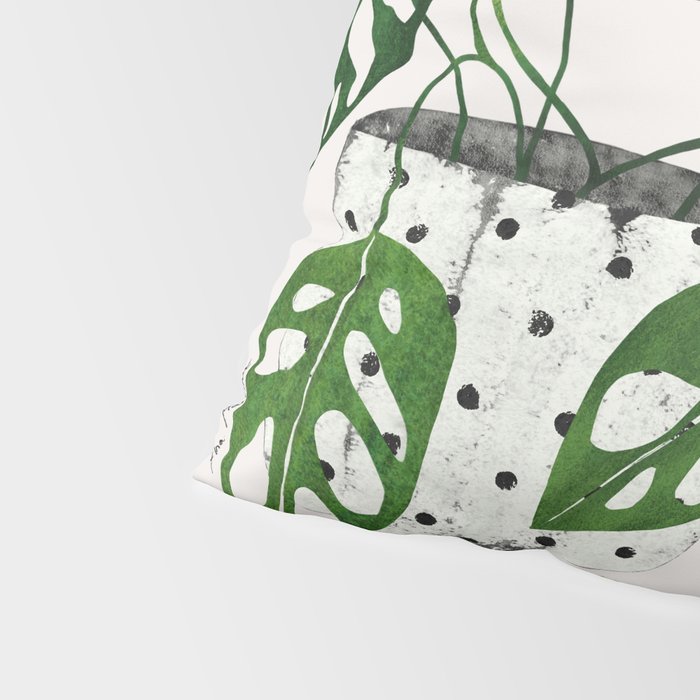 Monstera obliqua interior plant Pillow Sham Gallery Image 4