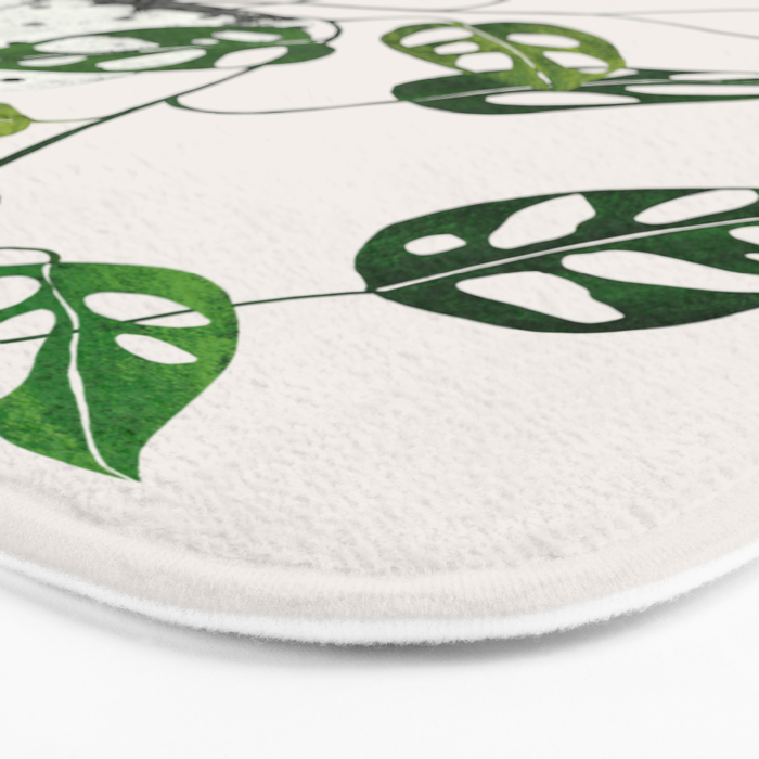 Monstera obliqua interior plant Bath Mat Gallery Image 3