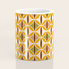 Retro 70s yellow brown ovals grid Coffee Mug Gallery Image 4