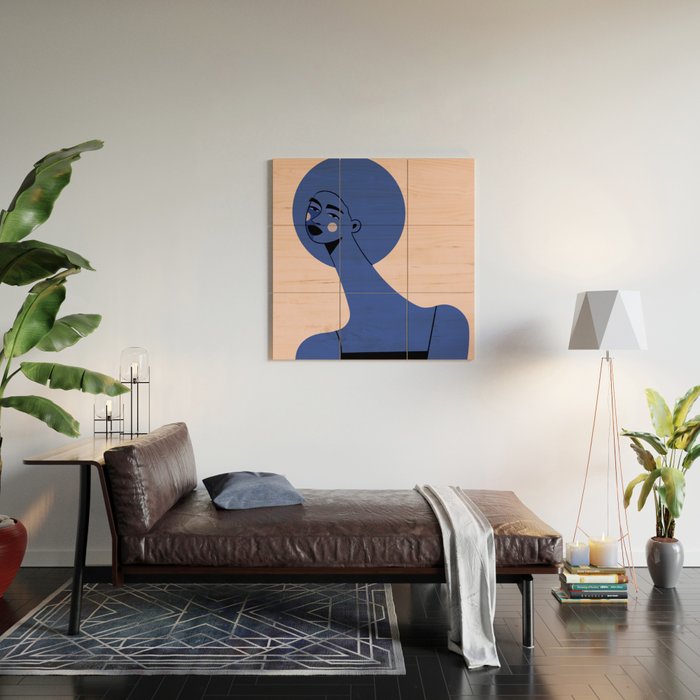 Blue Vibe Wood Wall Art Gallery Image 2