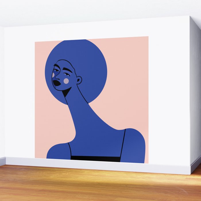 Blue Vibe Wall Mural Gallery Image 2