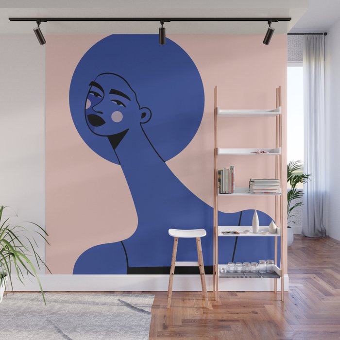 Blue Vibe Wall Mural Gallery Image 1