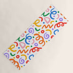 Colorful confetti art doodle pattern Yoga Mat Gallery Image 1