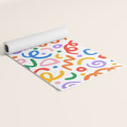Colorful confetti art doodle pattern Yoga Mat Gallery Image 2