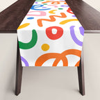 Colorful confetti art doodle pattern Table Runner Gallery Image 1