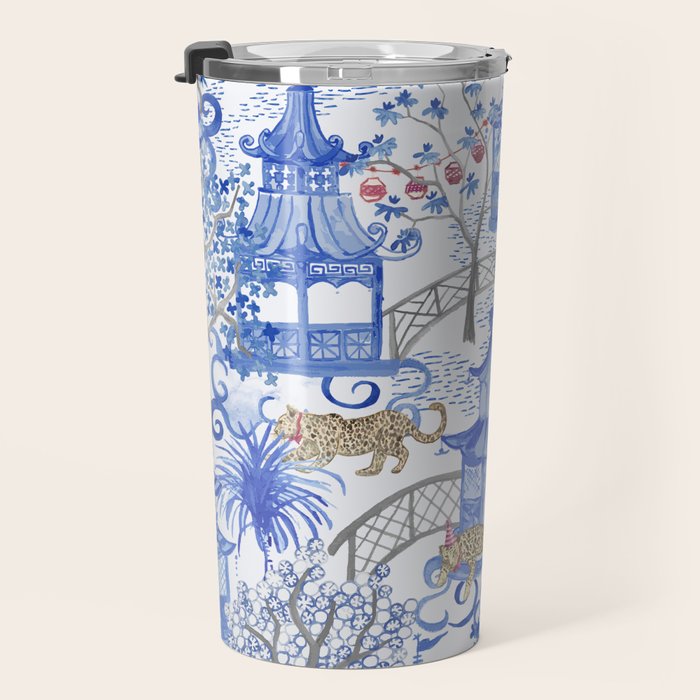 Party Leopards in the Pagoda Forest Travel Mug Gallery Image 3