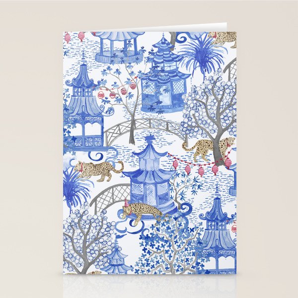 Party Leopards in the Pagoda Forest Stationery Card Gallery Image 1