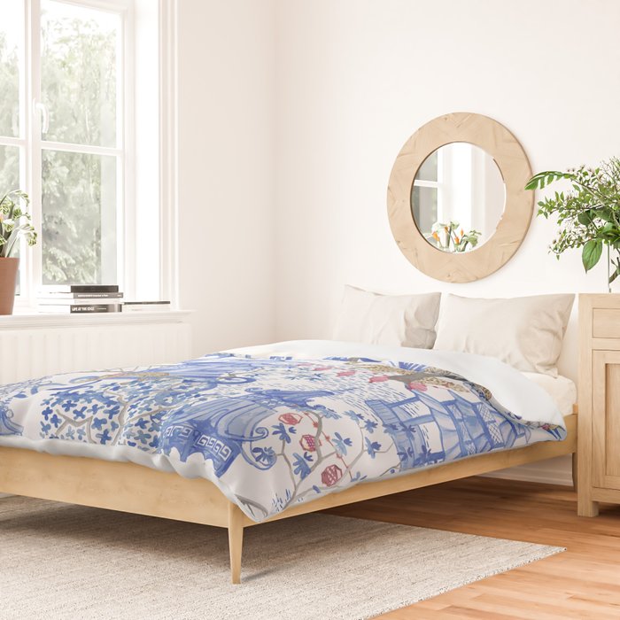 Party Leopards in the Pagoda Forest Duvet Cover Gallery Image 2