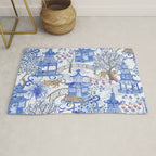 Party Leopards in the Pagoda Forest Rug Gallery Image 1